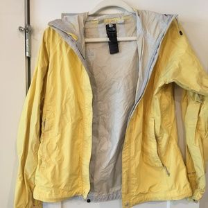 Light Yellow Northface Race Rain Jacket